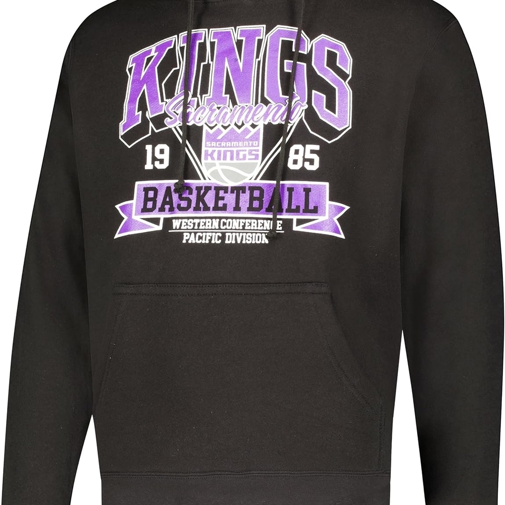 Sacramento Kings Men's MEDIUM Black and Purple  Hooded Sweatshirt Hoodie NBA